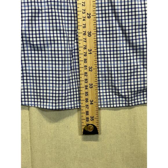 Ralph Lauren Classic Fit 2XB Blue Check Shirt Made in England Short Sleeve - Picture 5 of 16